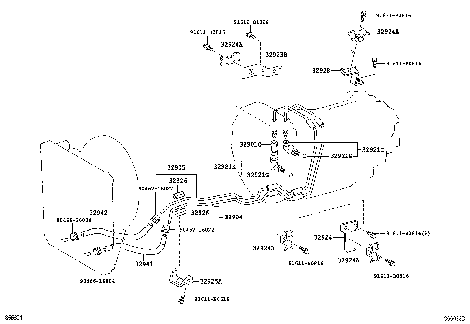  DYNA TOYOACE |  OIL COOLER TUBE ATM
