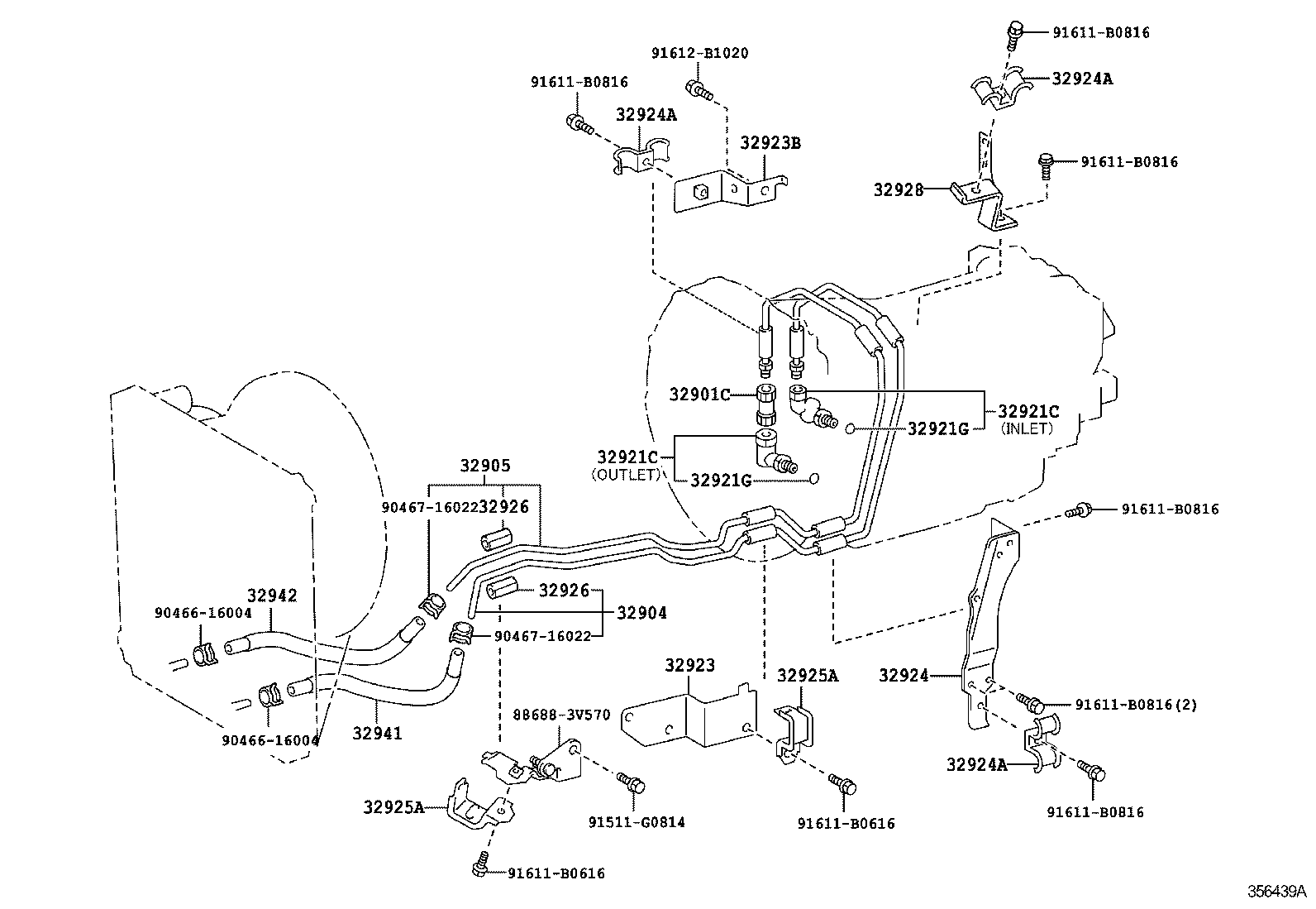  DYNA TOYOACE HV |  OIL COOLER TUBE ATM