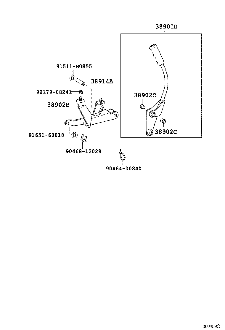  DYNA TOYOACE |  POWER TAKE OFF LEVER LINK