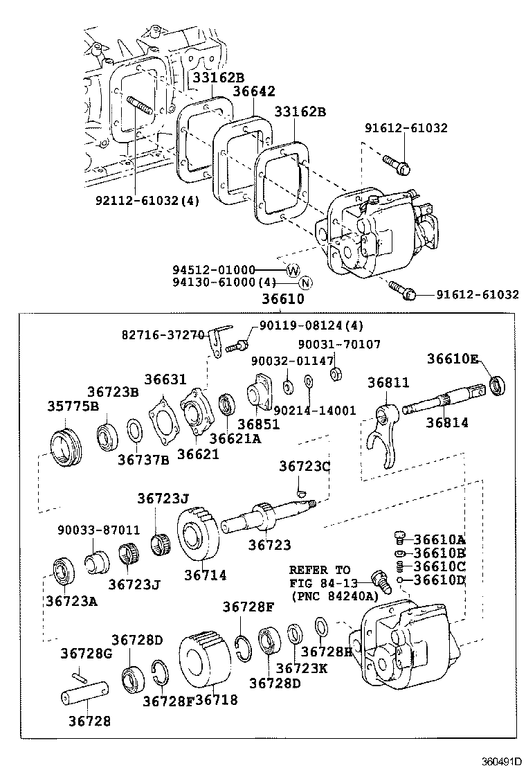  DYNA TOYOACE |  POWER TAKE OFF CASE GEAR