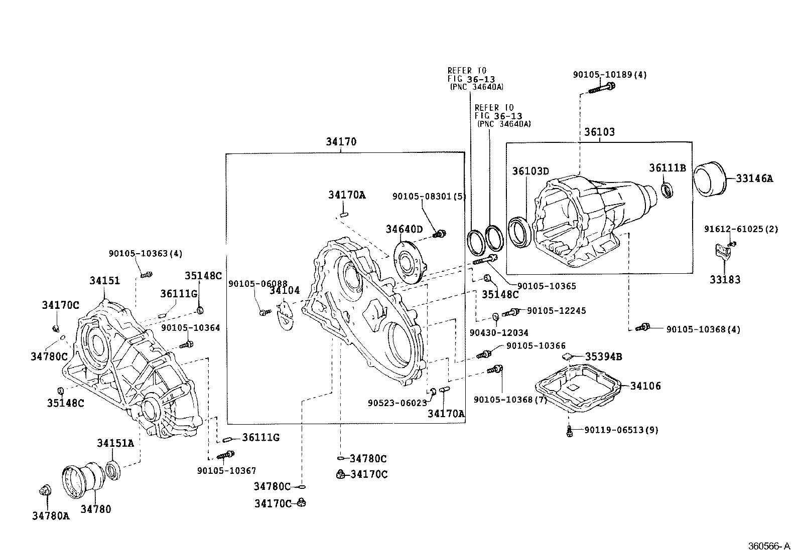  CROWN CROWN MAJESTA |  TRANSFER CASE EXTENSION HOUSING