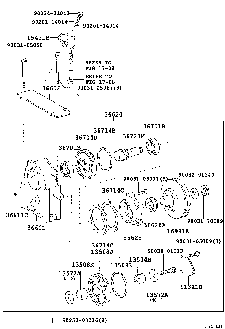  DYNA TOYOACE |  POWER TAKE OFF CASE GEAR