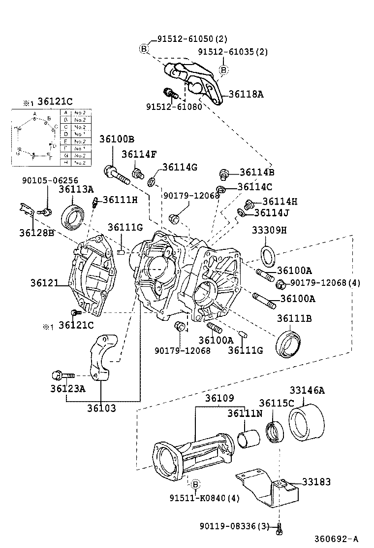 CAMRY |  TRANSFER CASE EXTENSION HOUSING