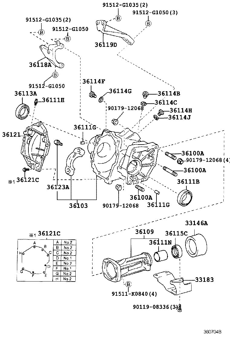  PREMIO ALLION |  TRANSFER CASE EXTENSION HOUSING