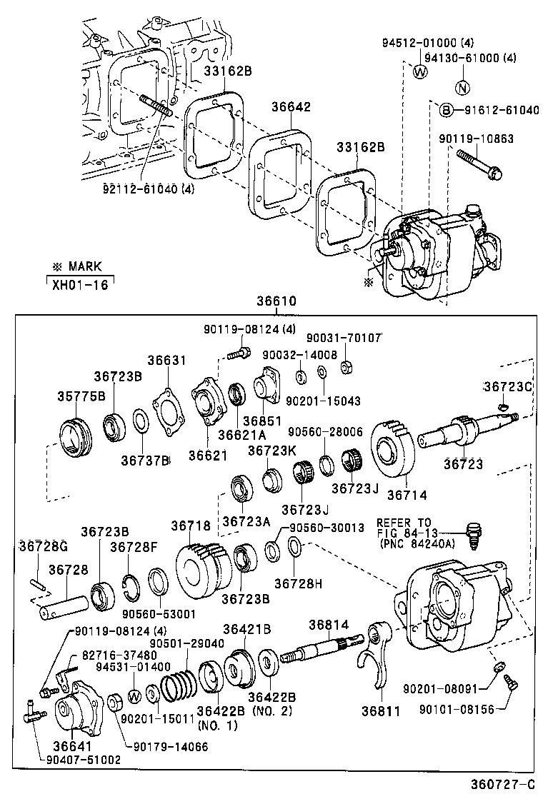  DYNA TOYOACE |  POWER TAKE OFF CASE GEAR