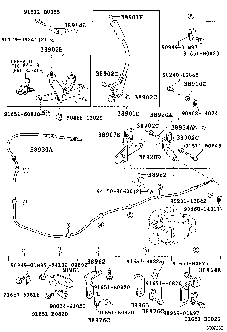  DYNA TOYOACE |  POWER TAKE OFF LEVER LINK