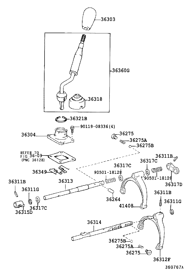  LAND CRUISER PRADO |  TRANSFER LEVER SHIFT ROD