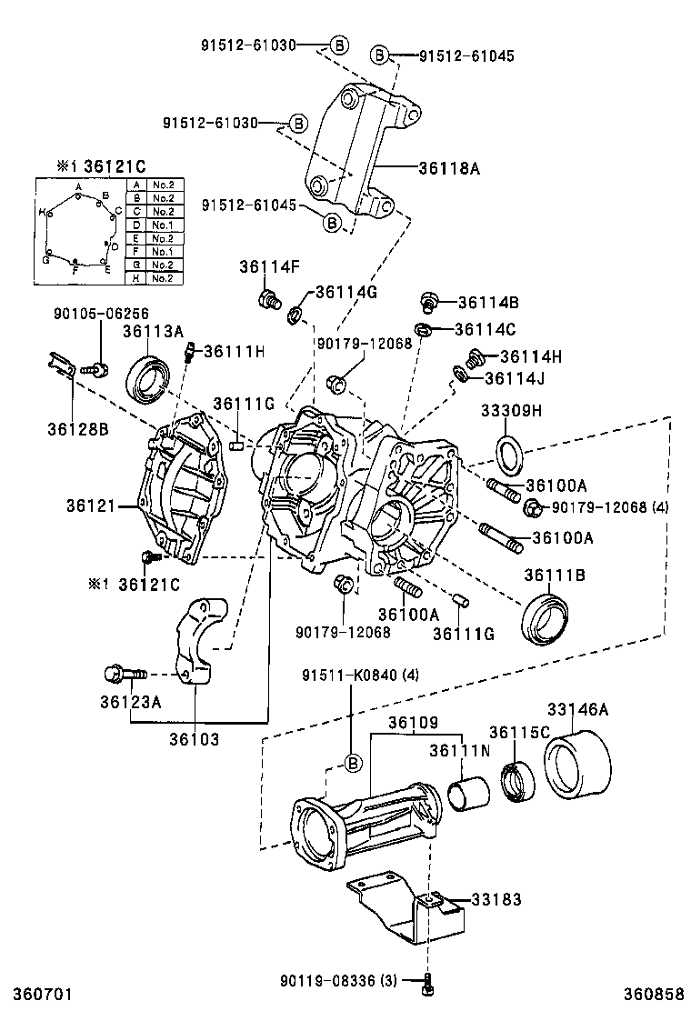  AVENSIS |  TRANSFER CASE EXTENSION HOUSING