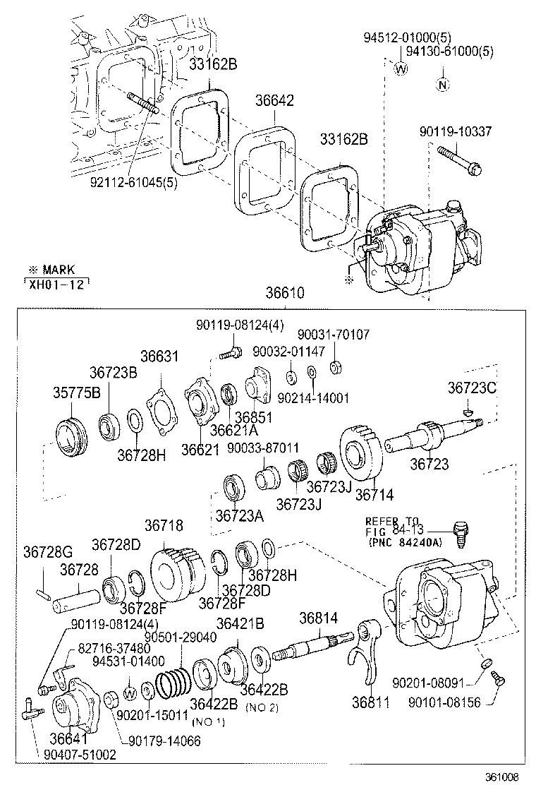  DYNA TOYOACE |  POWER TAKE OFF CASE GEAR