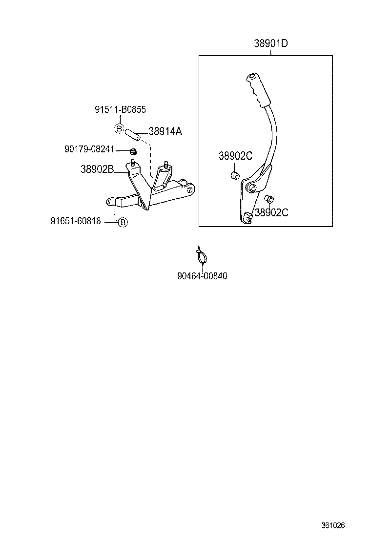  DYNA TOYOACE |  POWER TAKE OFF LEVER LINK