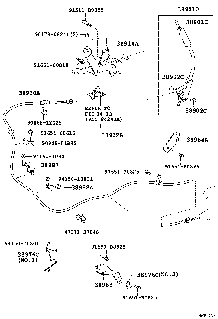  DYNA TOYOACE |  POWER TAKE OFF LEVER LINK