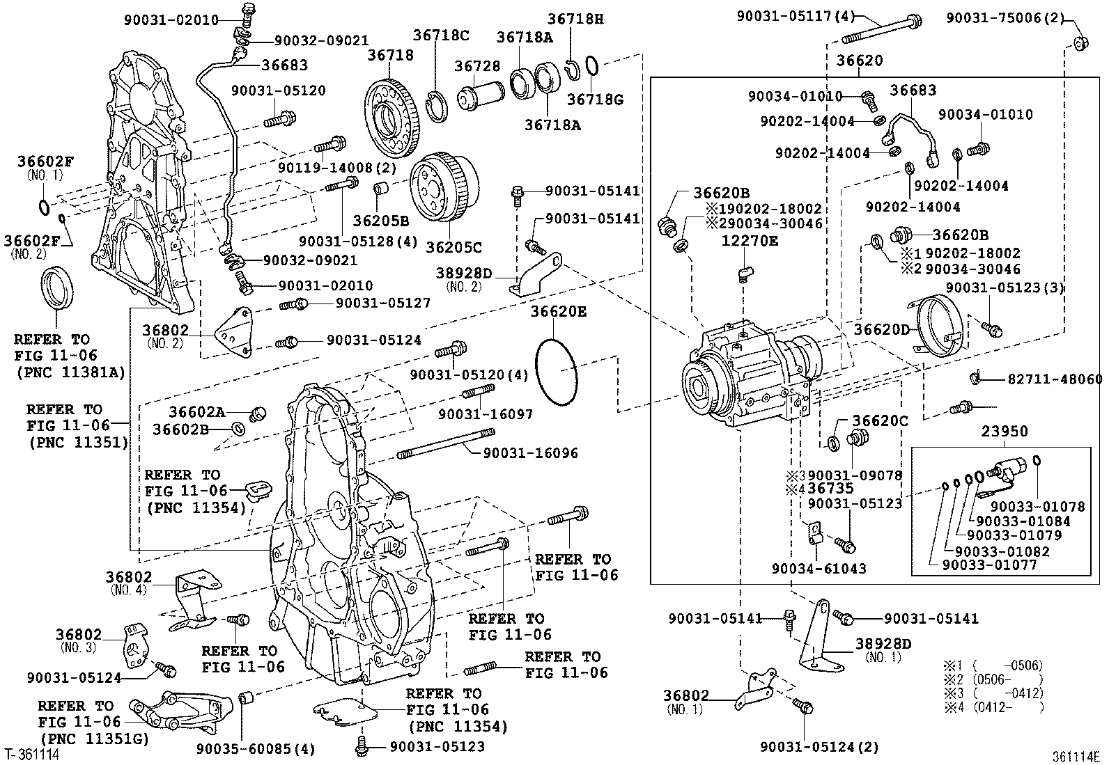  DYNA TOYOACE |  POWER TAKE OFF CASE GEAR