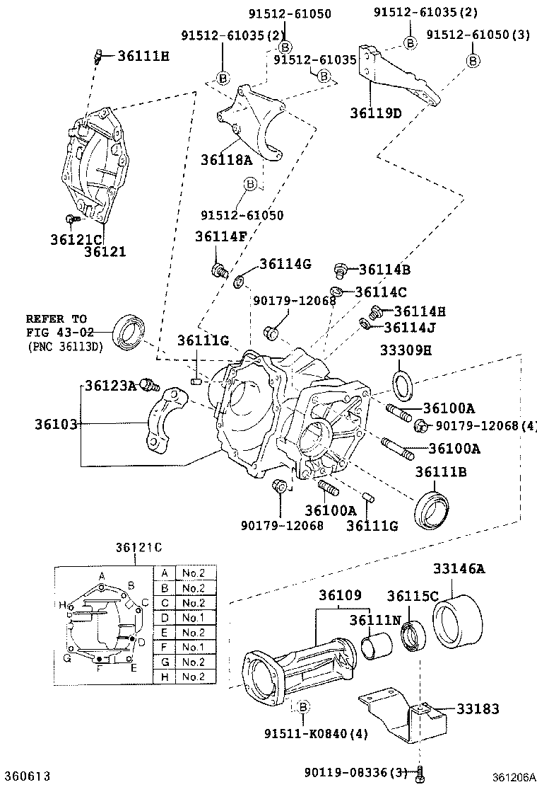  PORTE |  TRANSFER CASE EXTENSION HOUSING