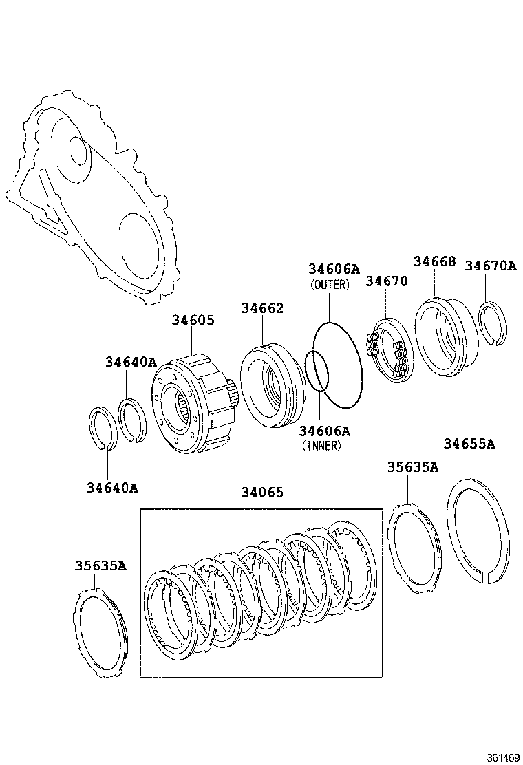 CROWN MAJESTA | TRANSFER DIRECT CLUTCH LOW BRAKE SUPPORT