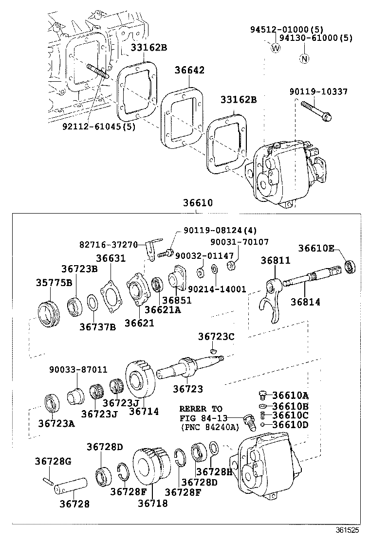  DYNA TOYOACE |  POWER TAKE OFF CASE GEAR