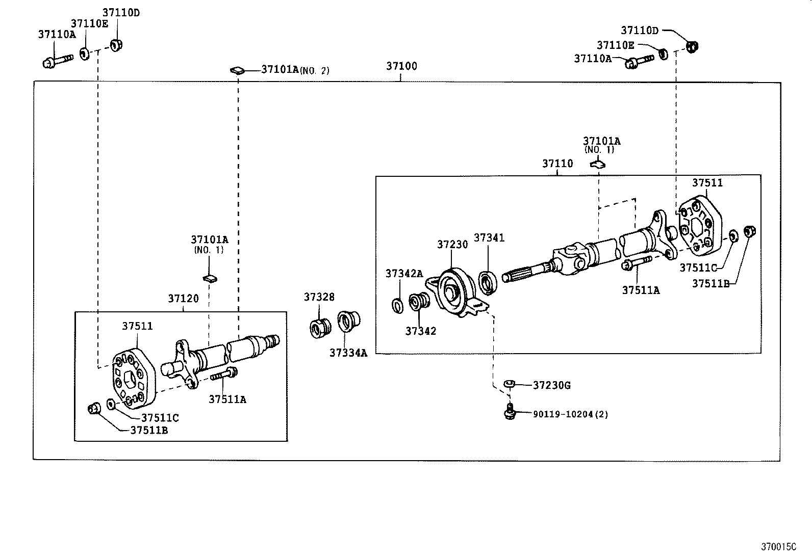  CENTURY |  PROPELLER SHAFT UNIVERSAL JOINT