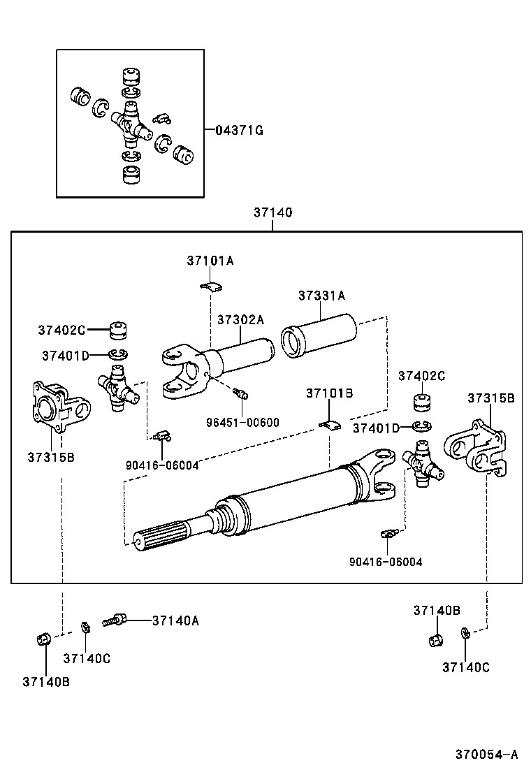  LAND CRUISER 100 |  PROPELLER SHAFT UNIVERSAL JOINT