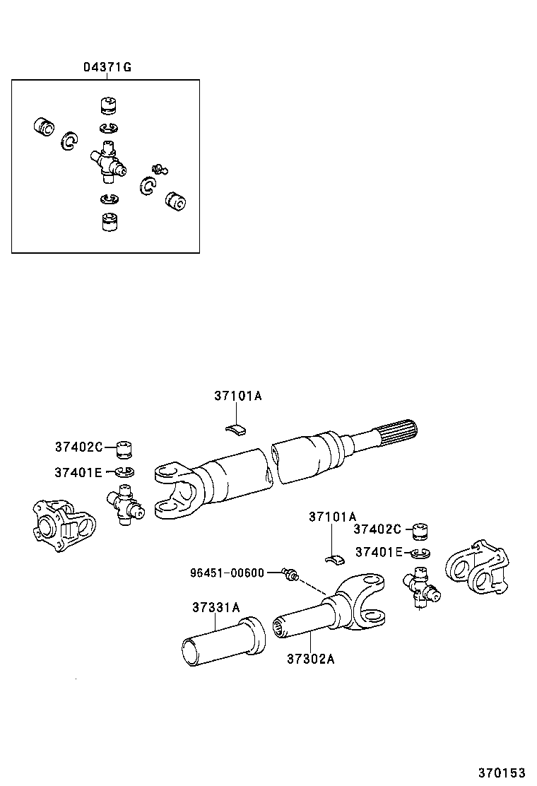  DYNA TOYOACE |  PROPELLER SHAFT UNIVERSAL JOINT