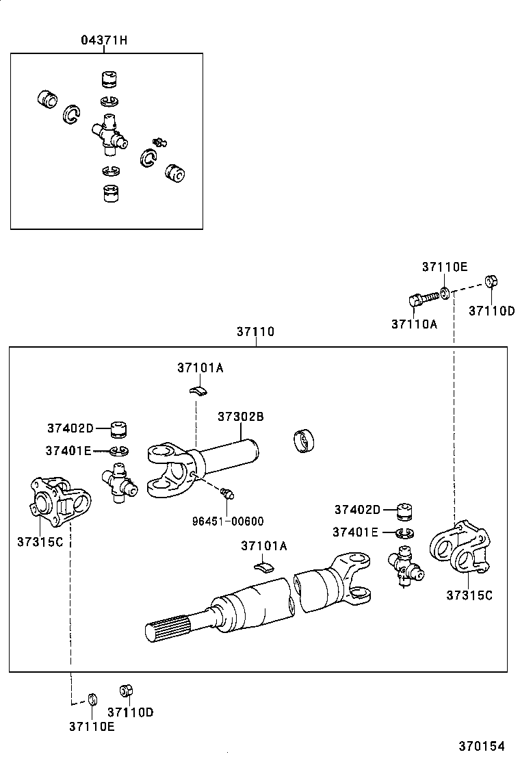  DYNA TOYOACE |  PROPELLER SHAFT UNIVERSAL JOINT