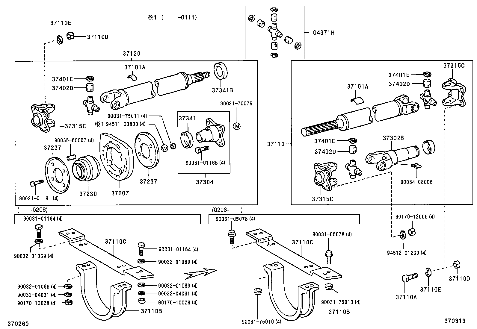  DYNA TOYOACE |  PROPELLER SHAFT UNIVERSAL JOINT