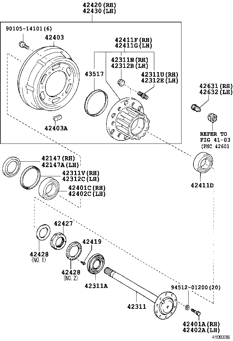  DYNA TOYOACE |  REAR AXLE SHAFT HUB