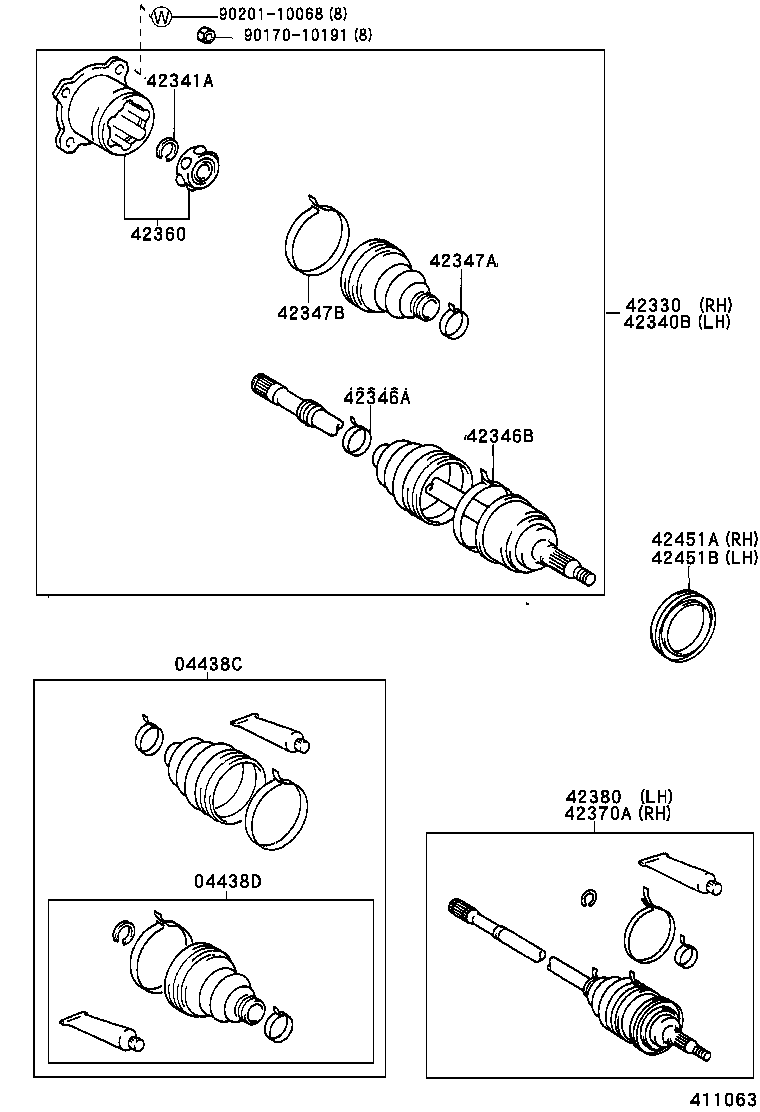  CROWN CROWN MAJESTA |  REAR AXLE SHAFT HUB