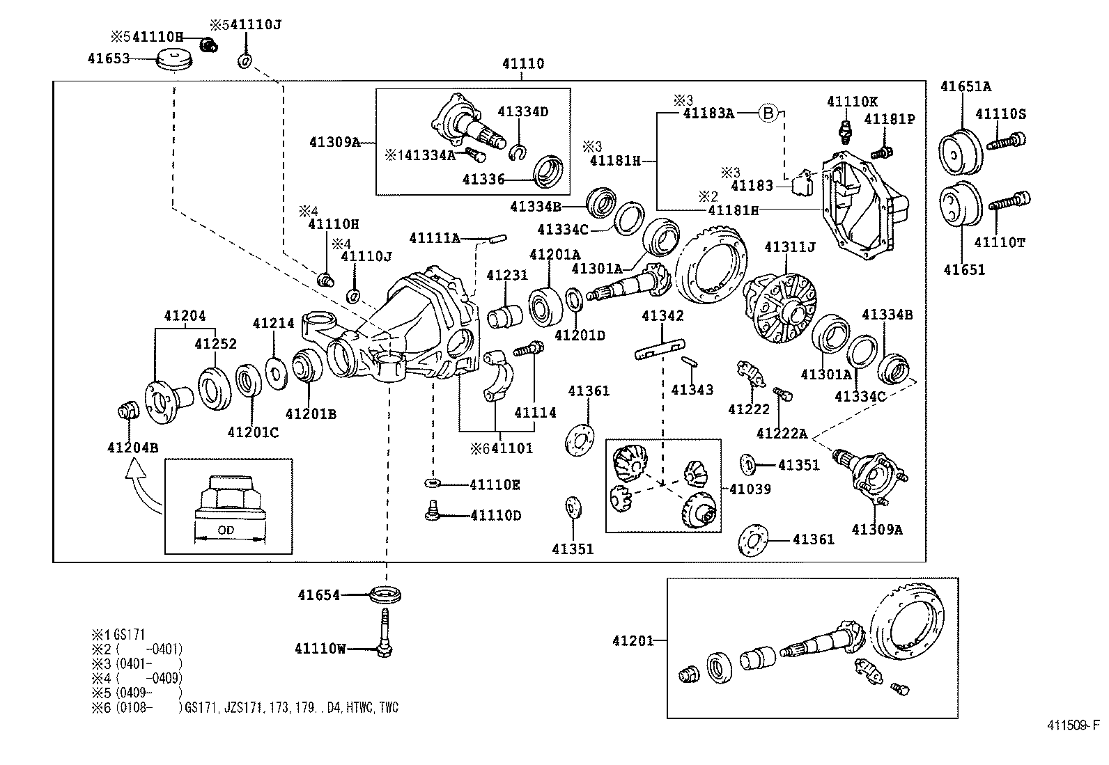  CROWN CROWN MAJESTA |  REAR AXLE HOUSING DIFFERENTIAL