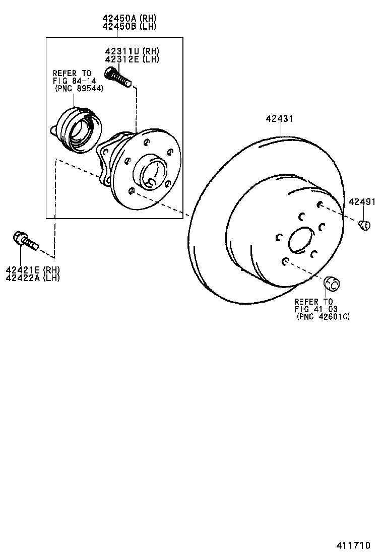  CALDINA |  REAR AXLE SHAFT HUB