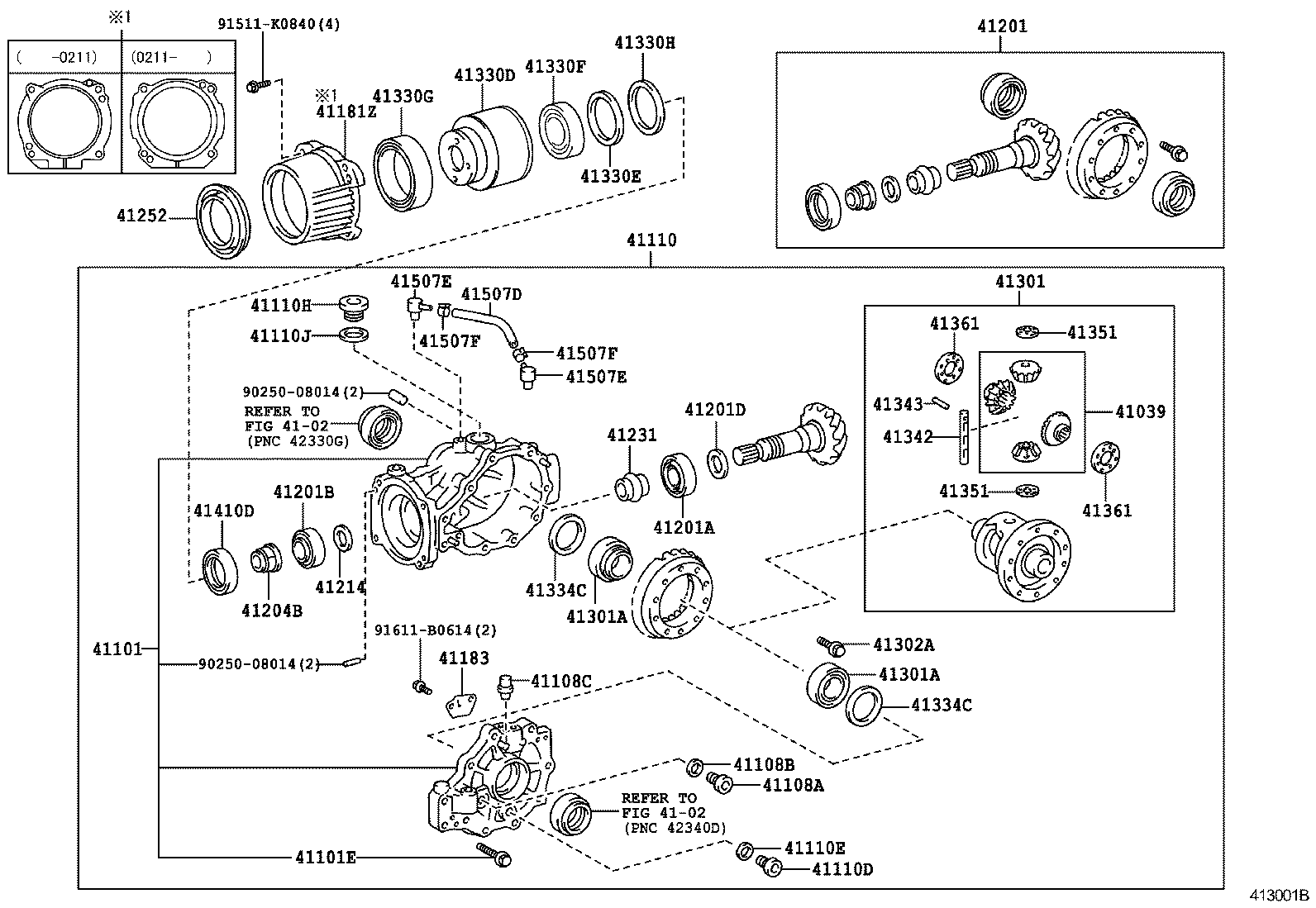  PREMIO ALLION |  REAR AXLE HOUSING DIFFERENTIAL