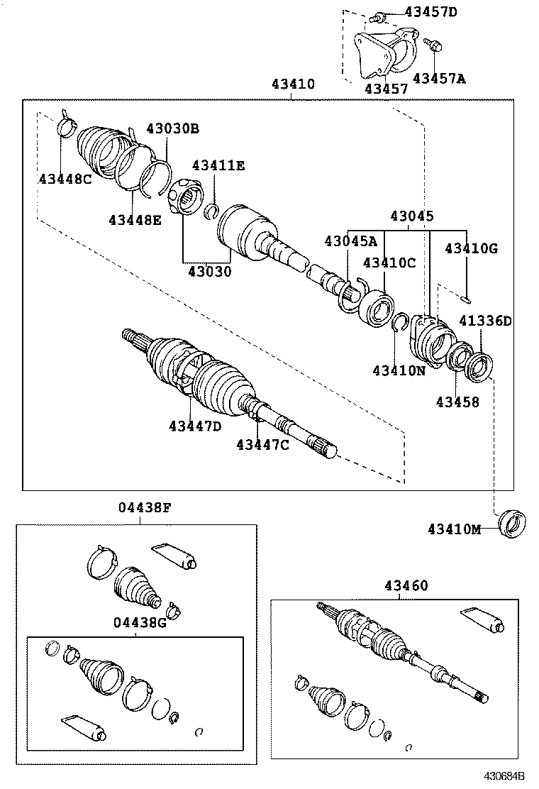  COROLLA RUNX ALLEX |  FRONT DRIVE SHAFT