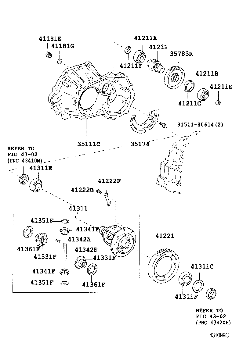  CALDINA |  FRONT AXLE HOUSING DIFFERENTIAL