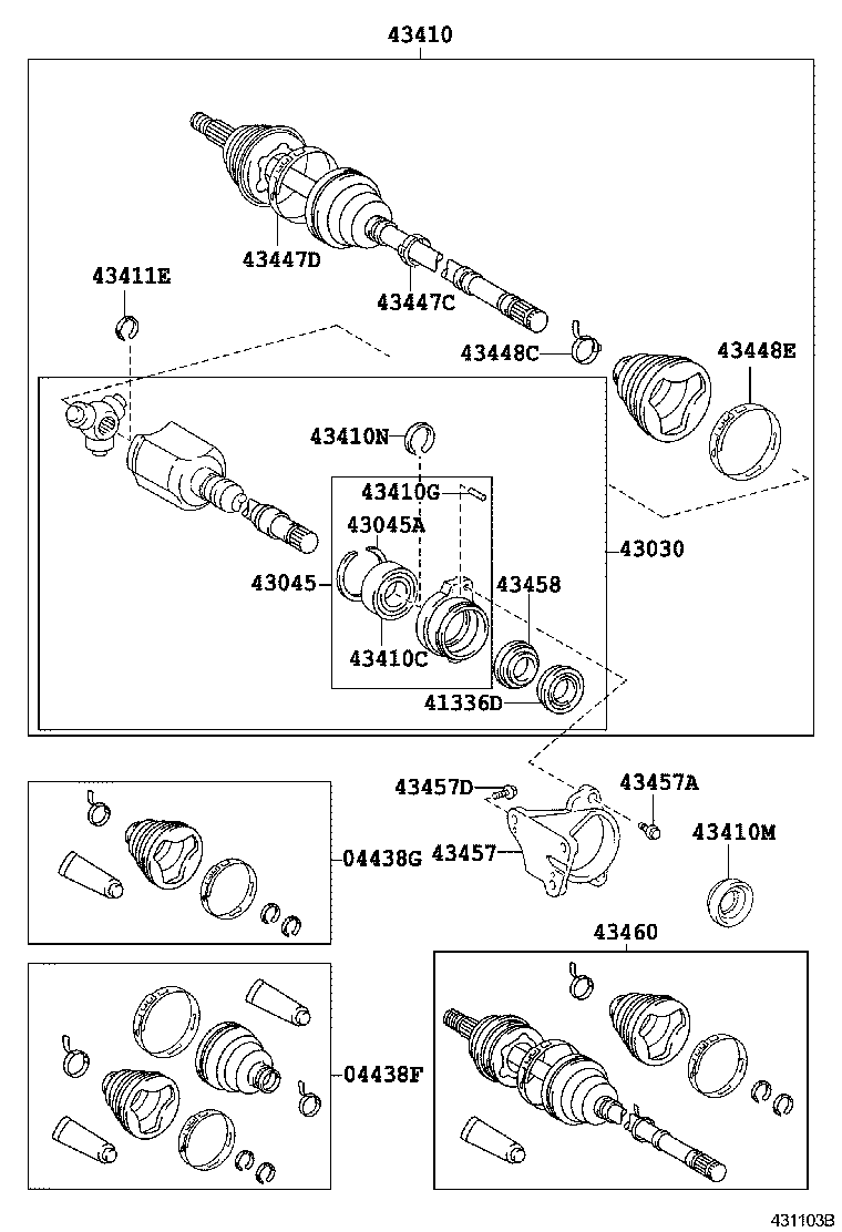  CALDINA |  FRONT DRIVE SHAFT