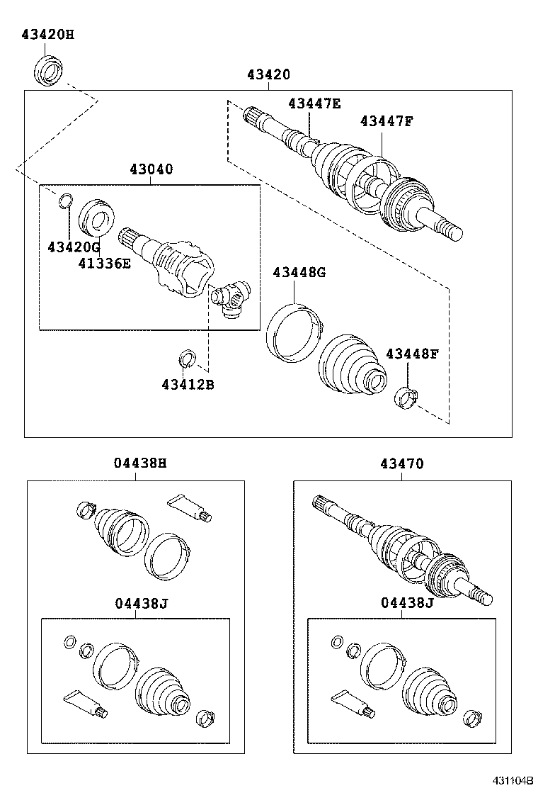  CALDINA |  FRONT DRIVE SHAFT