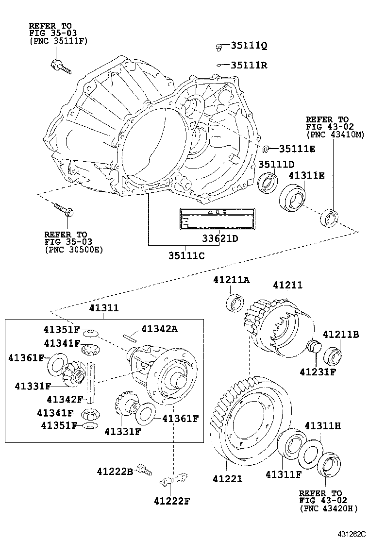  AVENSIS |  FRONT AXLE HOUSING DIFFERENTIAL