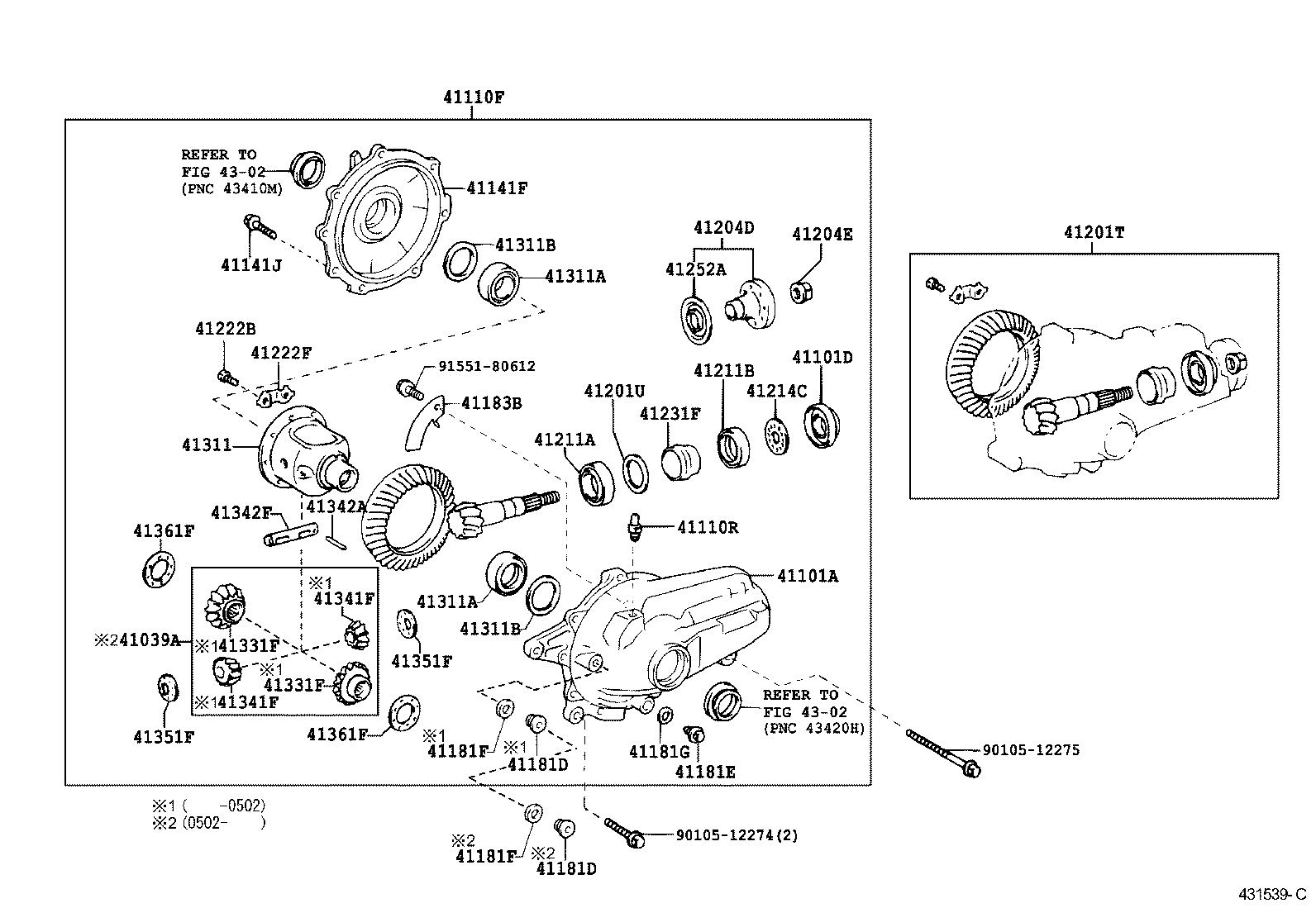  CROWN MAJESTA |  FRONT AXLE HOUSING DIFFERENTIAL