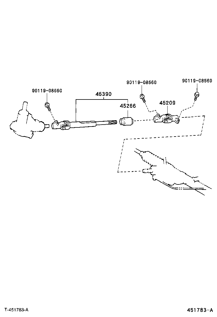  DYNA TOYOACE |  STEERING COLUMN SHAFT