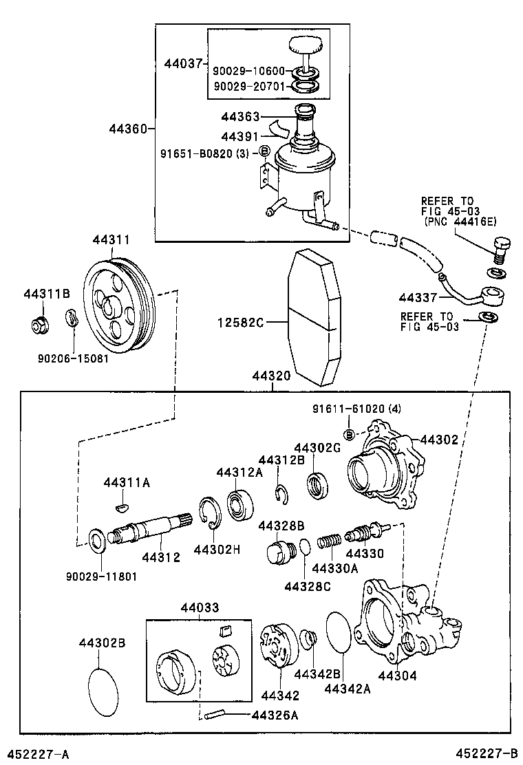  DYNA TOYOACE |  VANE PUMP RESERVOIR POWER STEERING