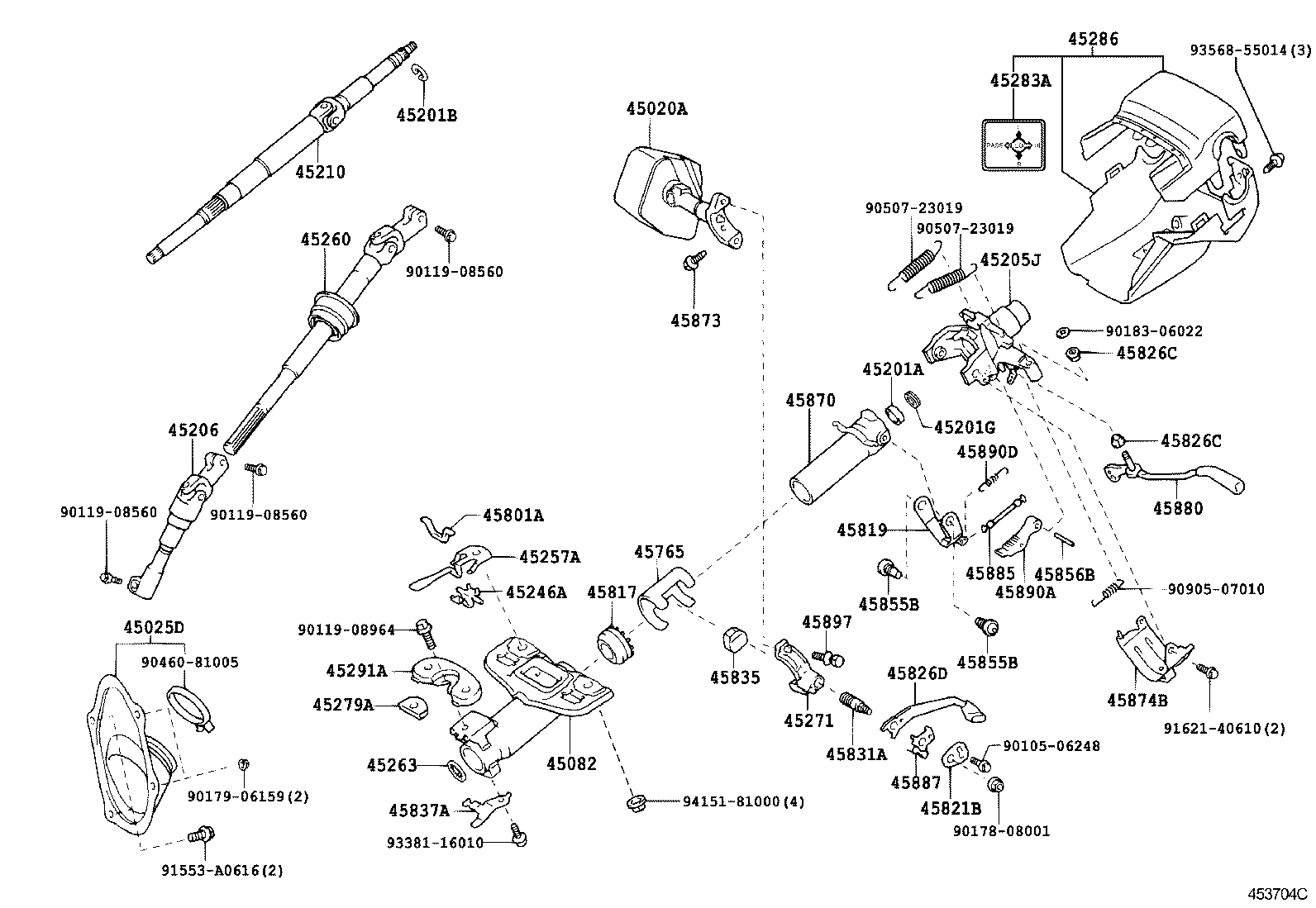  CROWN MAJESTA |  STEERING COLUMN SHAFT