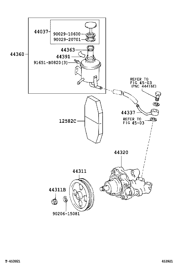  DYNA TOYOACE |  VANE PUMP RESERVOIR POWER STEERING