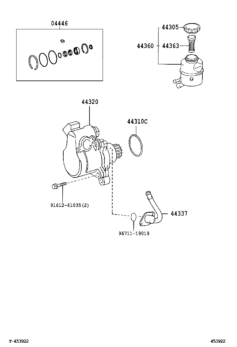  DYNA TOYOACE |  VANE PUMP RESERVOIR POWER STEERING