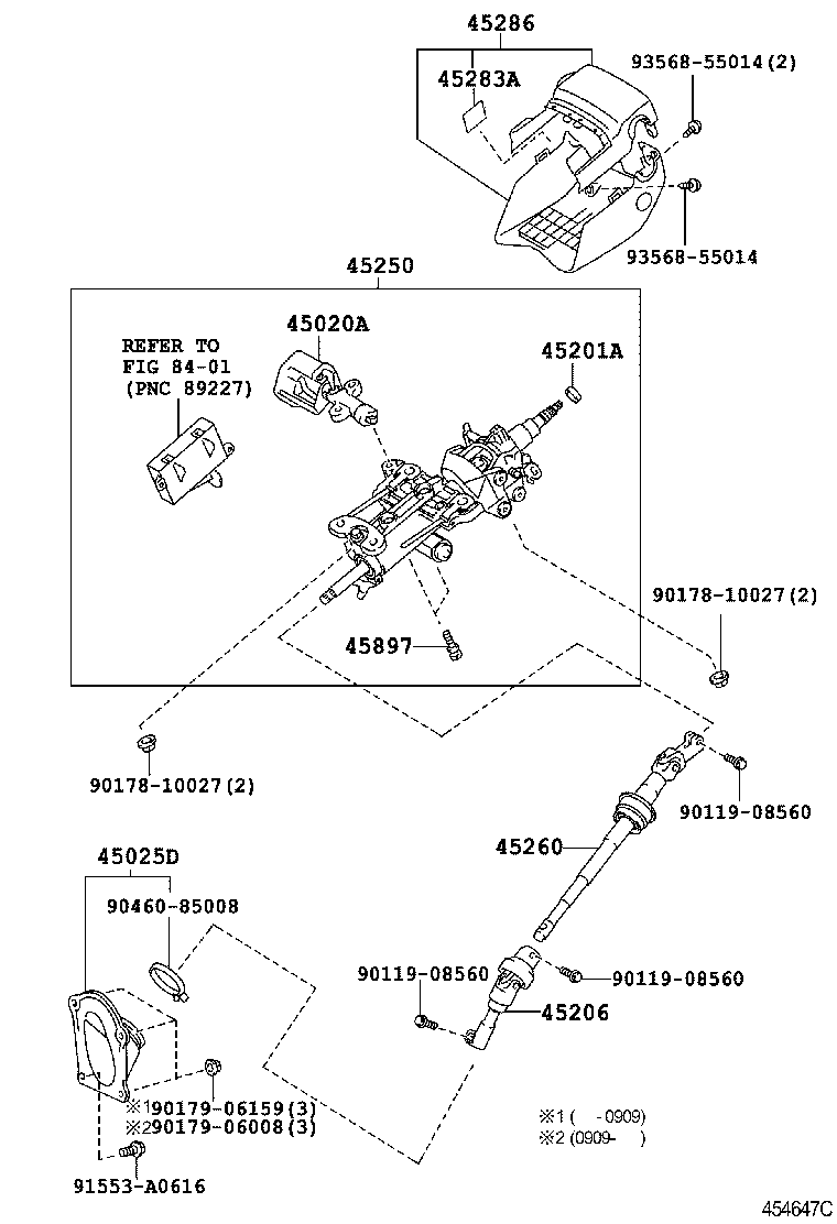  LS460 460L |  STEERING COLUMN SHAFT