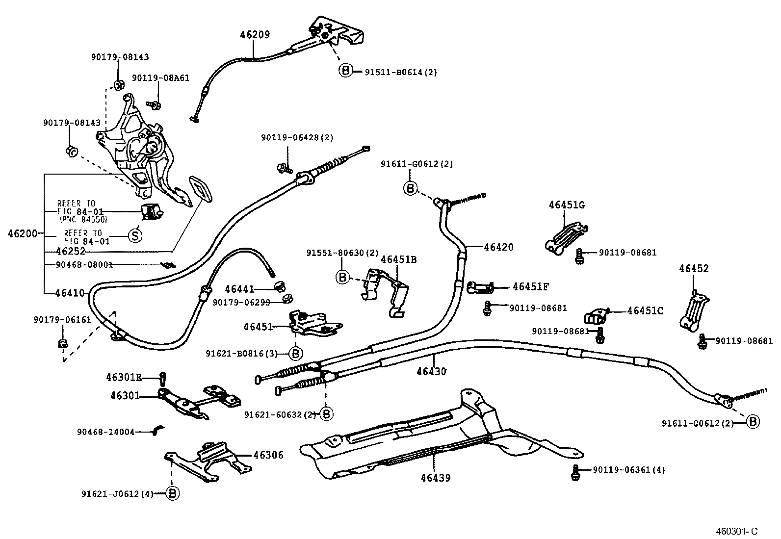  CROWN CROWN MAJESTA |  PARKING BRAKE CABLE