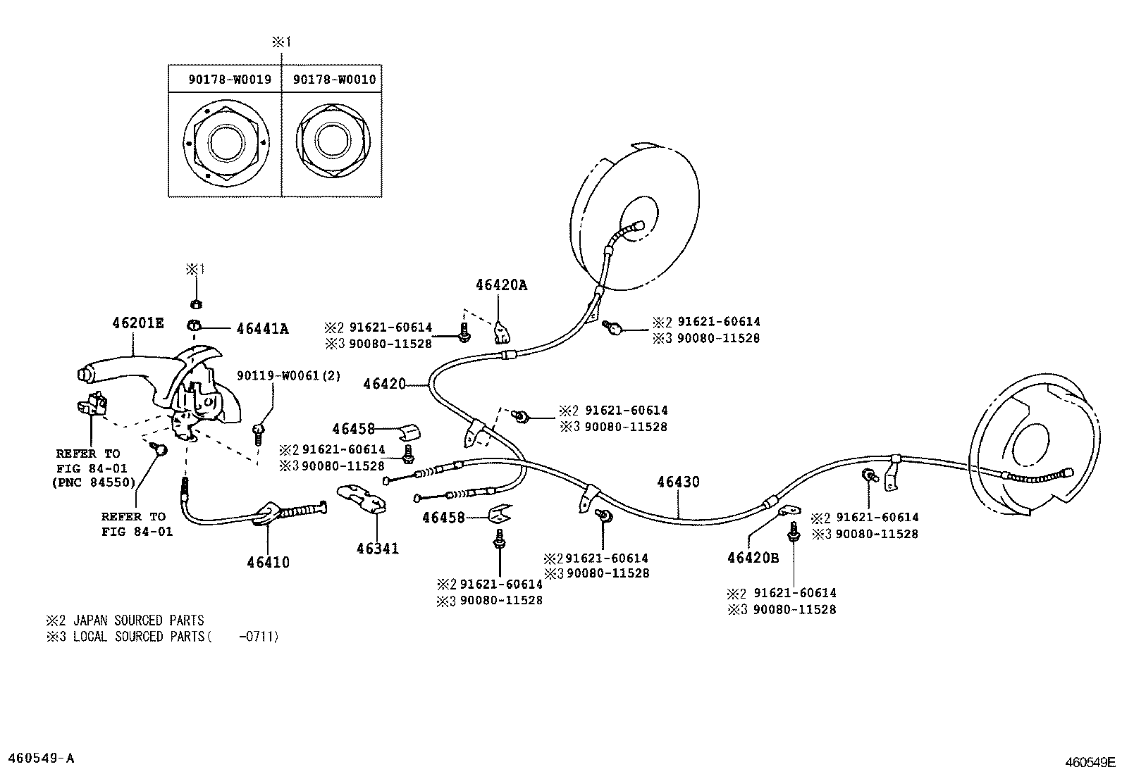  AVENSIS |  PARKING BRAKE CABLE