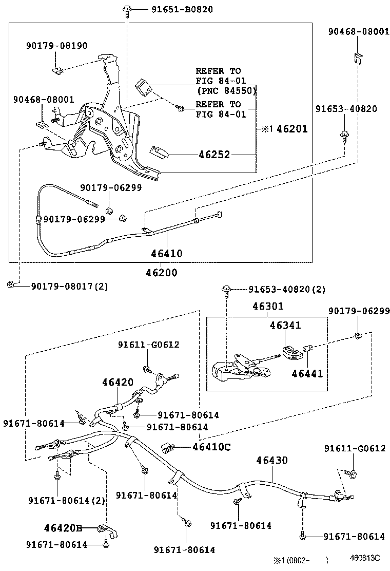 PORTE |  PARKING BRAKE CABLE