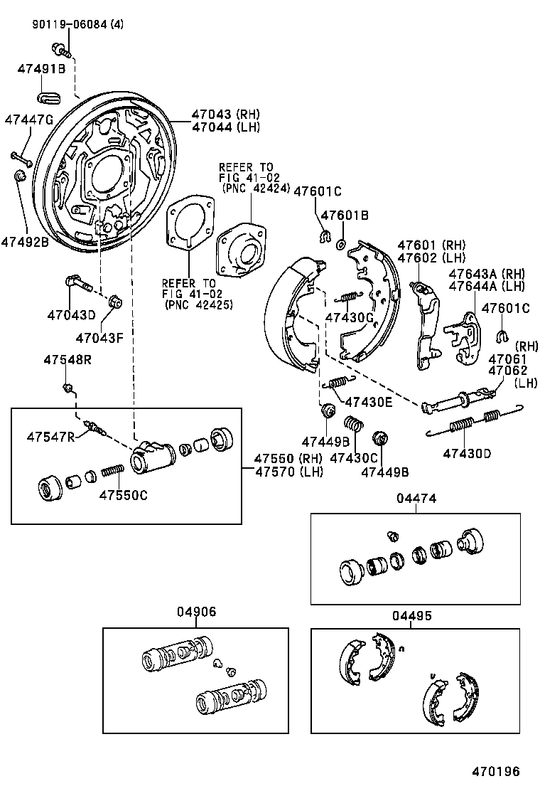  LITE TOWNACE NOAH V |  REAR DRUM BRAKE WHEEL CYLINDER BACKING PLATE