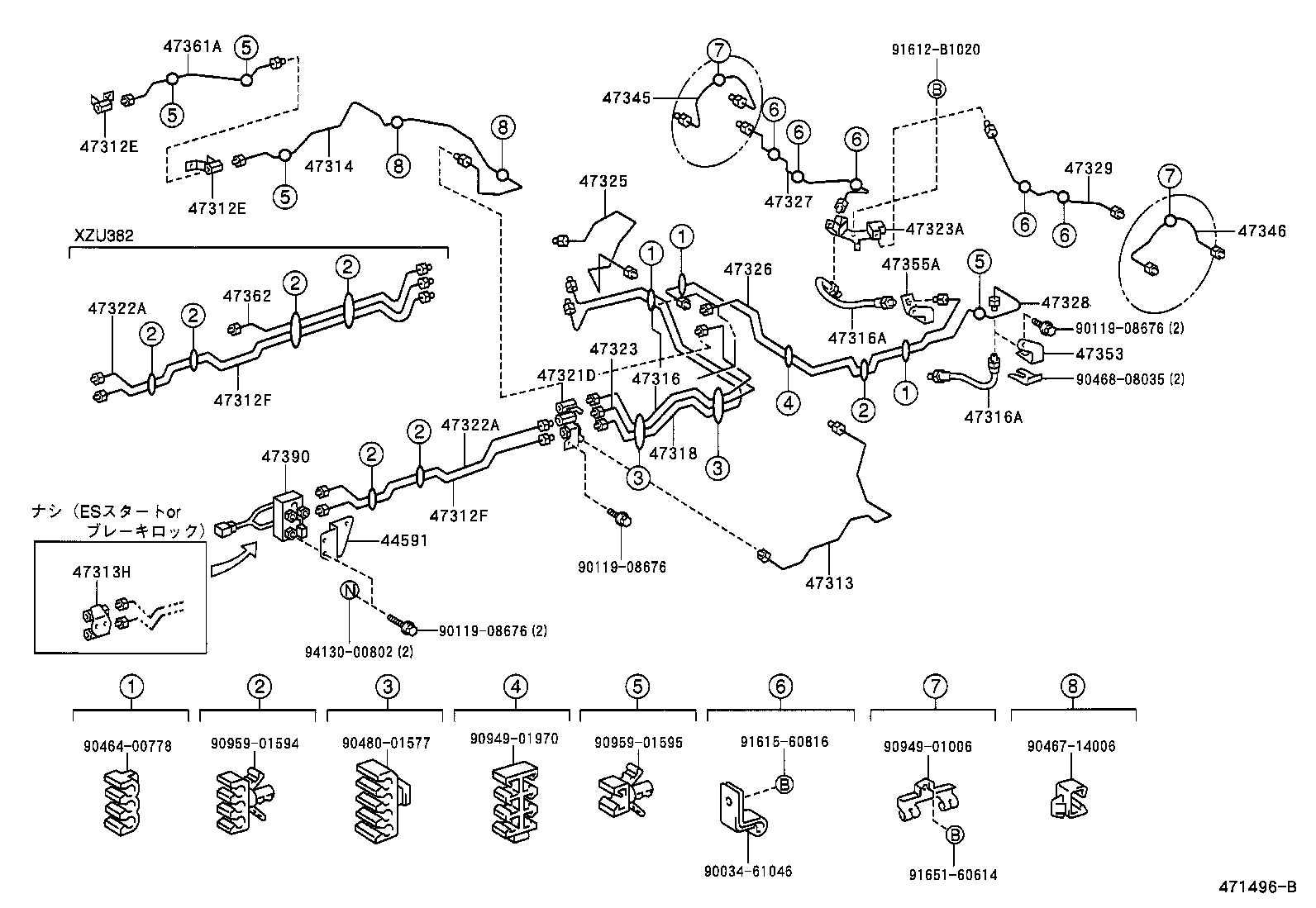  DYNA TOYOACE |  BRAKE TUBE CLAMP