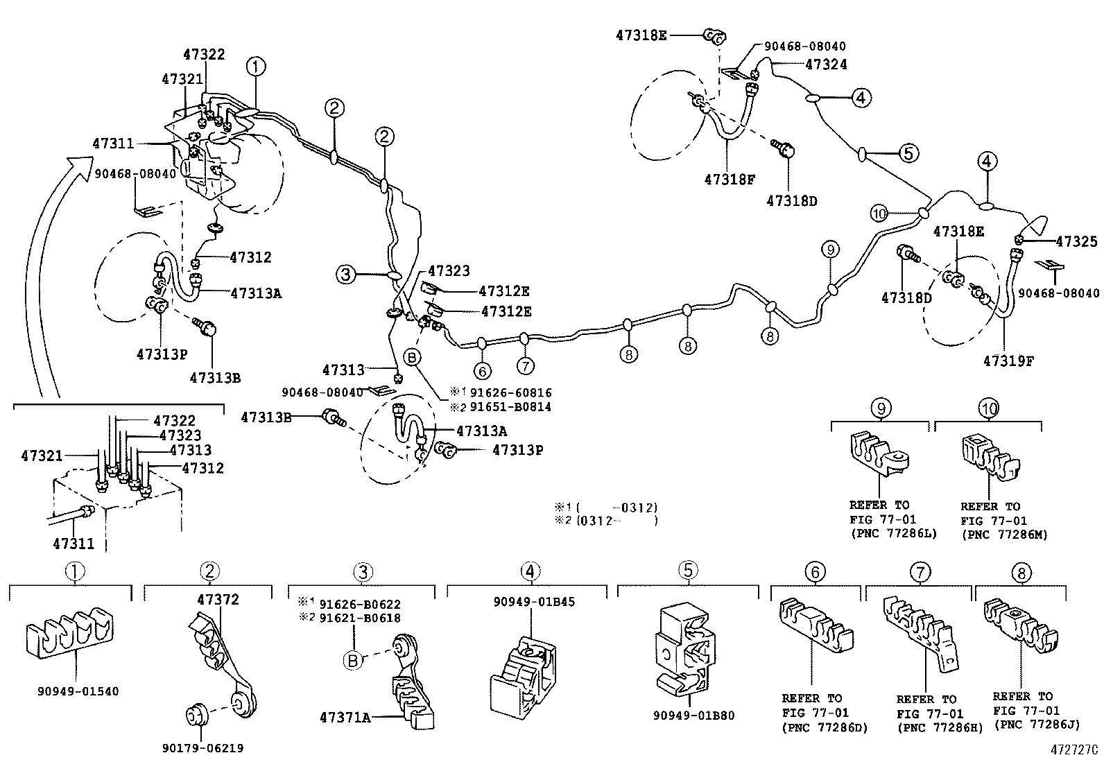  CROWN CROWN MAJESTA |  BRAKE TUBE CLAMP