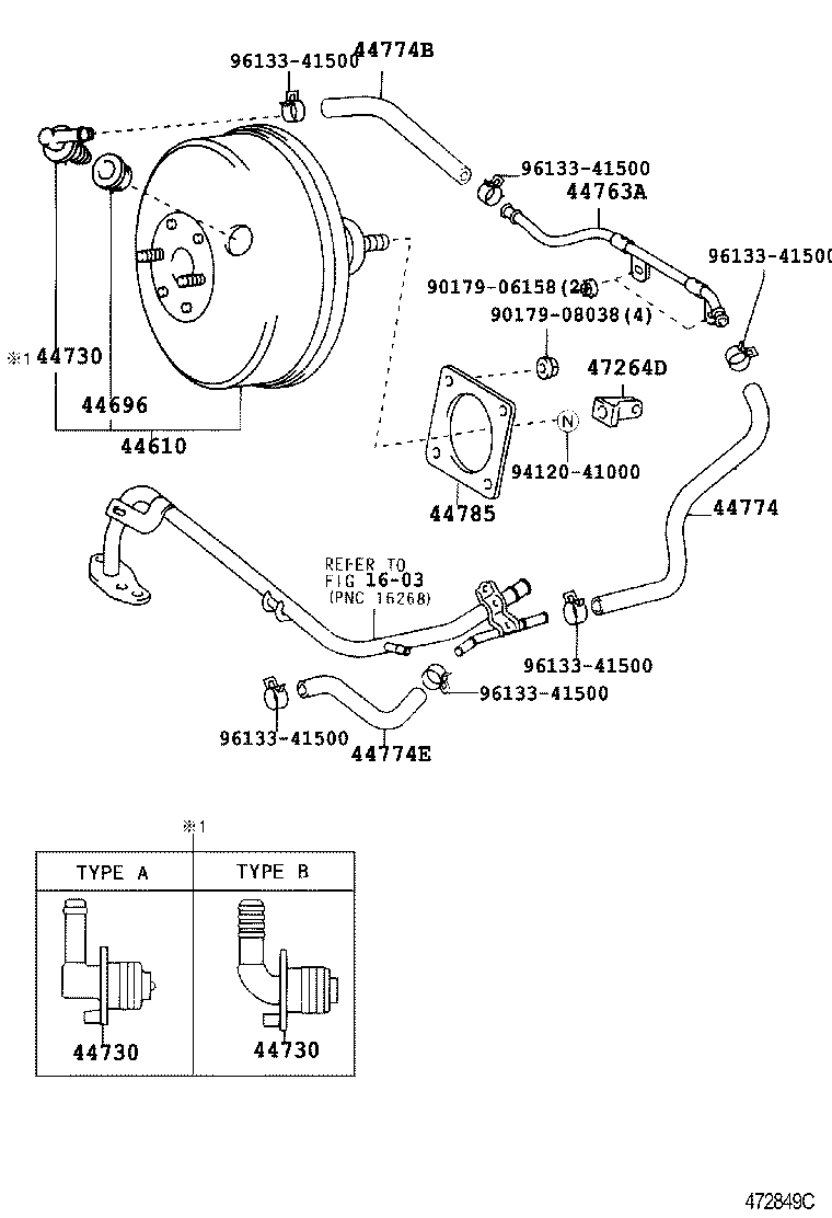  CALDINA |  BRAKE BOOSTER VACUUM TUBE