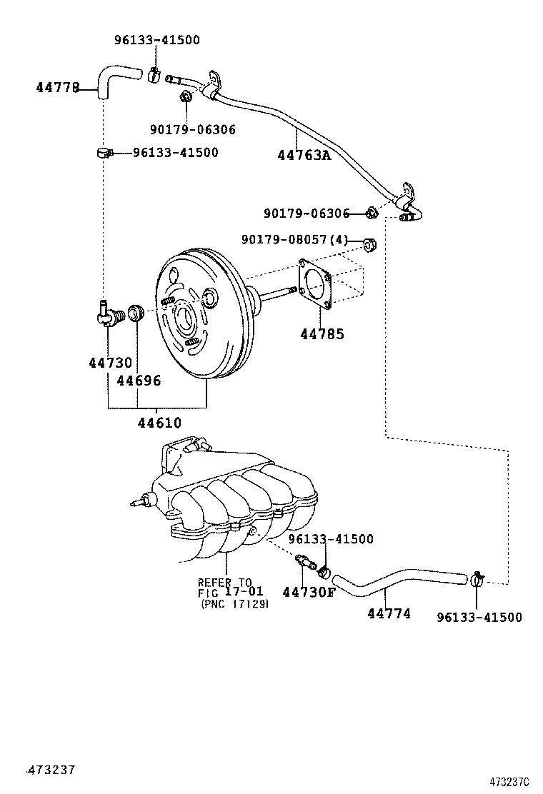  LAND CRUISER PRADO |  BRAKE BOOSTER VACUUM TUBE