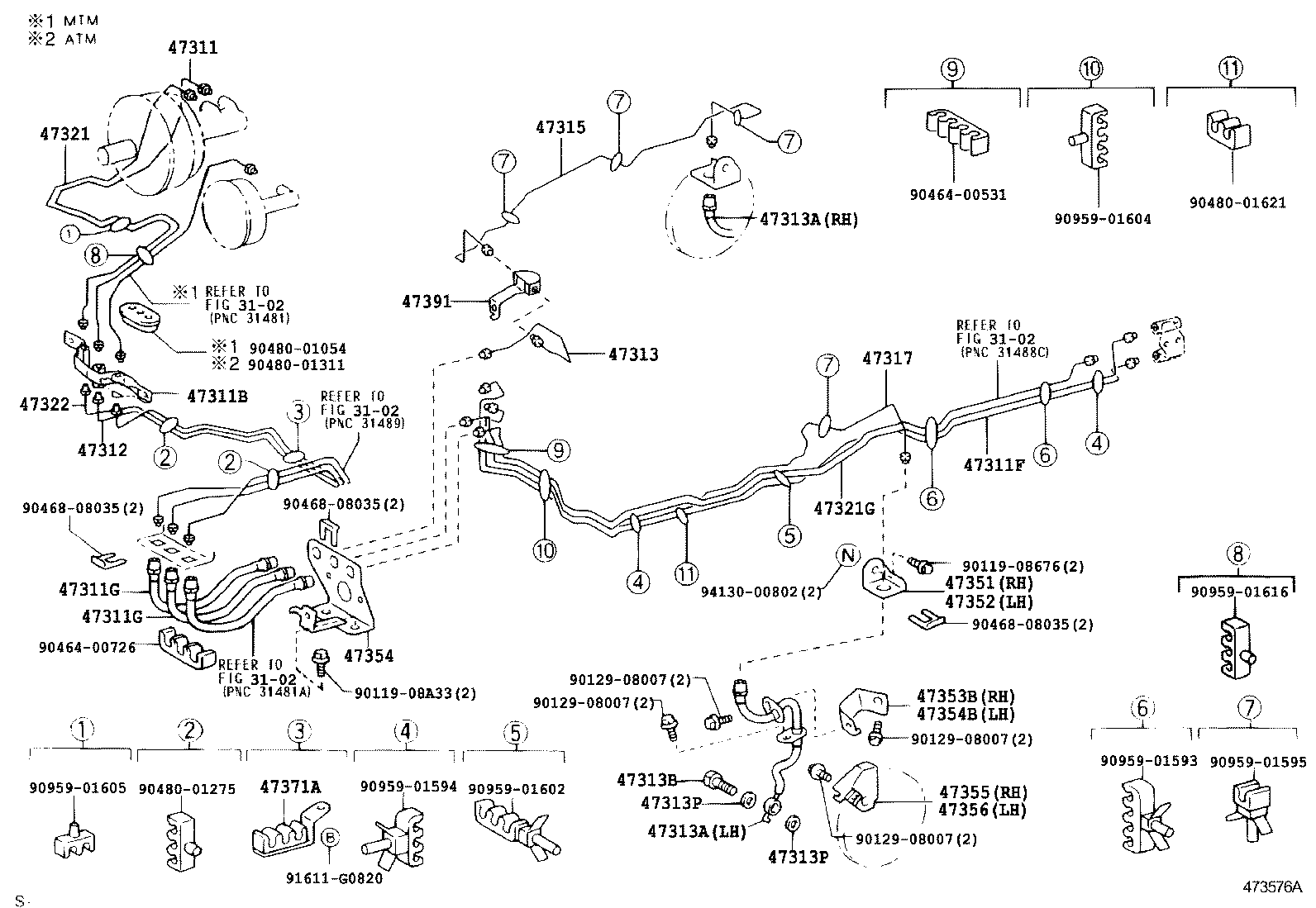  DYNA TOYOACE |  BRAKE TUBE CLAMP
